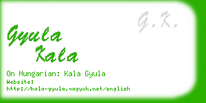 gyula kala business card